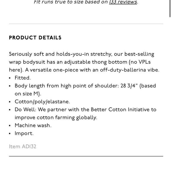 Madewell Wrap Thong Bodysuit Small - Picture 4 of 9